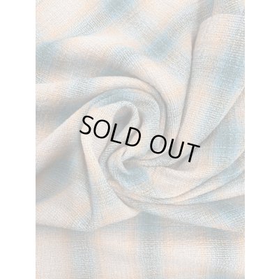 画像6: 生地：綿100％オンブレチェック柄ゆる編み（オレンジ／ブルー）