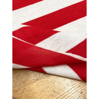 画像5: 生地：綿100％ボーダー柄天竺ニット（キナリ／赤）