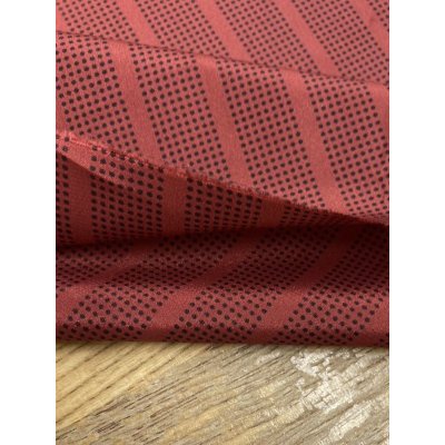 画像4: 生地：ドットストライプ柄ポリエステル（エンジ）