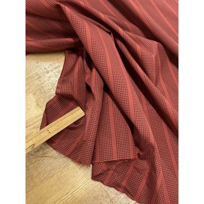 画像5: 生地：ドットストライプ柄ポリエステル（エンジ）