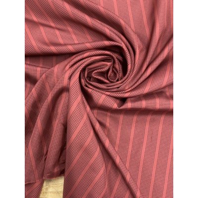 画像6: 生地：ドットストライプ柄ポリエステル（エンジ）