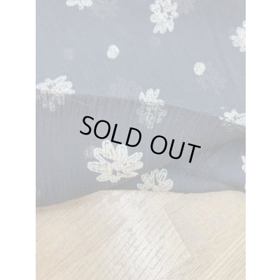 画像4: 生地：プリント楊柳ポリエステル（黒／ベージュ）