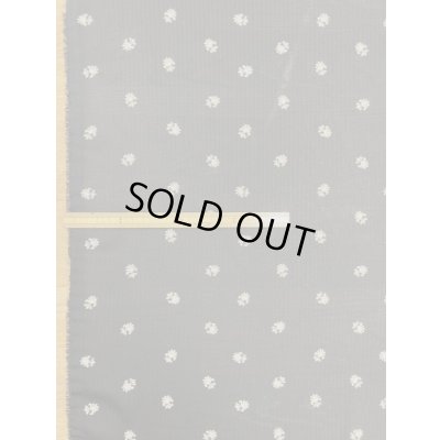 画像1: 生地：ストライプ織りプリントポリエステル（黒／ベージュ）