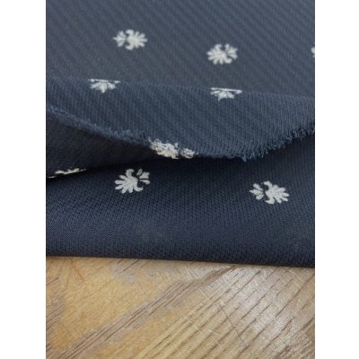 画像4: 生地：ストライプ織りプリントポリエステル（黒／ベージュ）