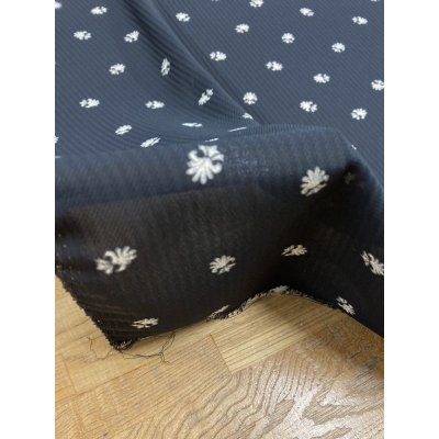 画像5: 生地：ストライプ織りプリントポリエステル（黒／ベージュ）