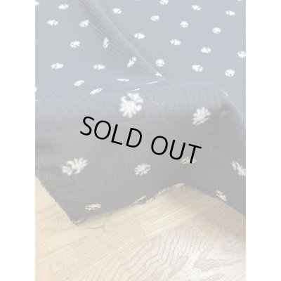 画像5: 生地：ストライプ織りプリントポリエステル（黒／ベージュ）