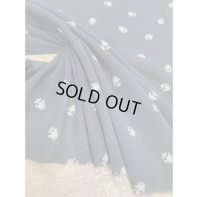 画像6: 生地：ストライプ織りプリントポリエステル（黒／ベージュ）