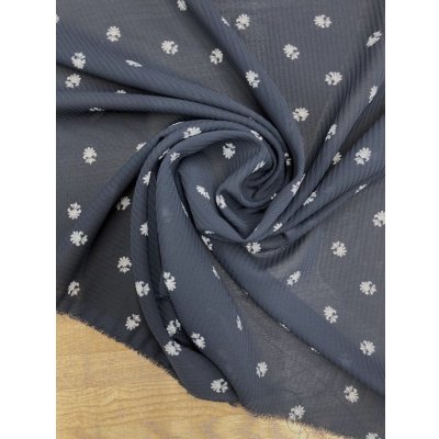 画像7: 生地：ストライプ織りプリントポリエステル（黒／ベージュ）