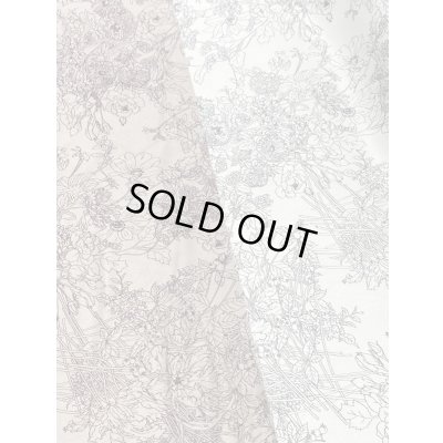 画像8: 生地：花柄プリントシルク調ポリエステル（クリーム／黒）