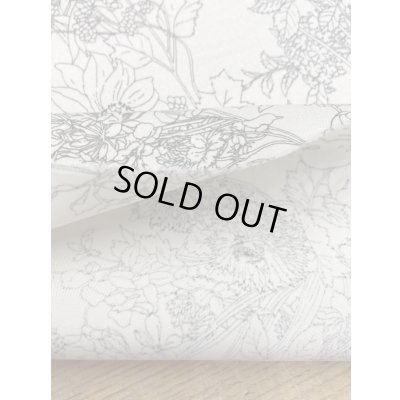 画像4: 生地：花柄プリントシルク調ポリエステル（クリーム／黒）