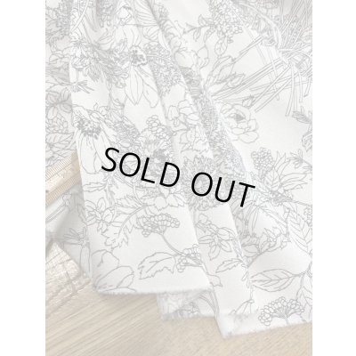 画像5: 生地：花柄プリントシルク調ポリエステル（クリーム／黒）