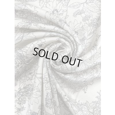 画像6: 生地：花柄プリントシルク調ポリエステル（クリーム／黒）