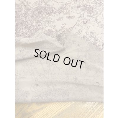 画像3: 生地：花柄プリントシルク調ポリエステル（ピンクベージュ／茶）