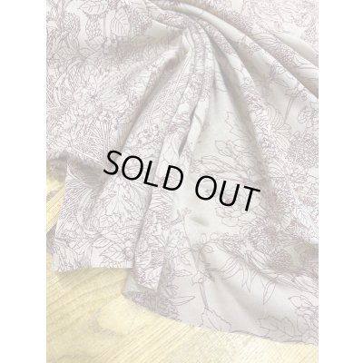 画像5: 生地：花柄プリントシルク調ポリエステル（ピンクベージュ／茶）