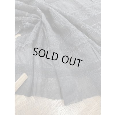 画像6: 生地：綿ポリラメ入りクラッシックボーダーレース（黒）