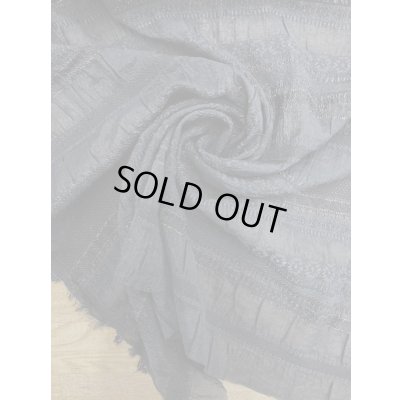 画像8: 生地：綿ポリラメ入りクラッシックボーダーレース（黒）