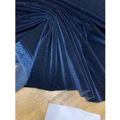画像6: 生地：ポリエステル100％2wayベロアニット（ダークブルー）