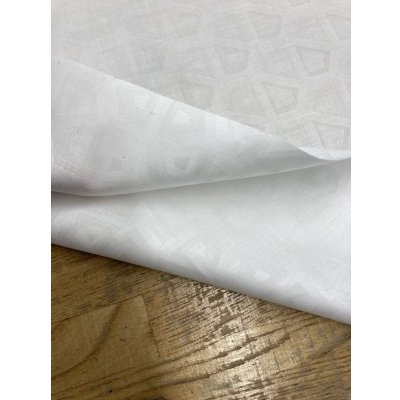 画像5: 生地：綿100％スクエア柄ジャガード（白／白）