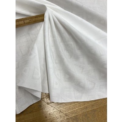 画像6: 生地：綿100％スクエア柄ジャガード（白／白）