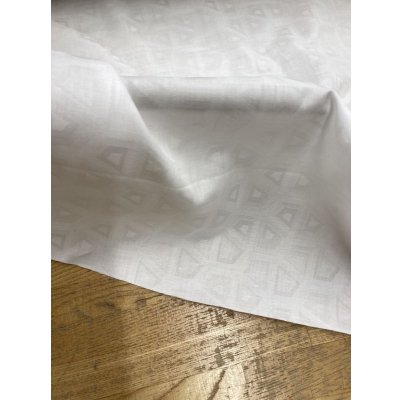 画像4: 生地：綿100％スクエア柄ジャガード（白／白）