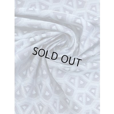 画像7: 生地：綿100％スクエア柄ジャガード（ブルー／水色）