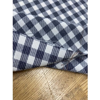 画像4: 生地：ポリ100％かすれギンガムチェック（紺／白）