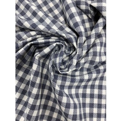 画像6: 生地：ポリ100％かすれギンガムチェック（紺／白）