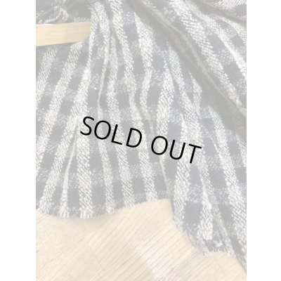 画像5: 生地：ポリウールチェック織りツイード（黒／生成）