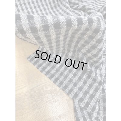 画像7: 生地：ポリウールチェック織りツイード（黒／生成）