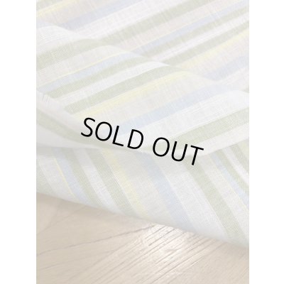 画像4: 生地：綿100％マルチボーダー柄プリント（グリーン系）