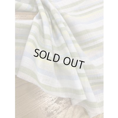 画像5: 生地：綿100％マルチボーダー柄プリント（グリーン系）