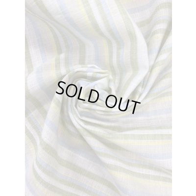 画像6: 生地：綿100％マルチボーダー柄プリント（グリーン系）