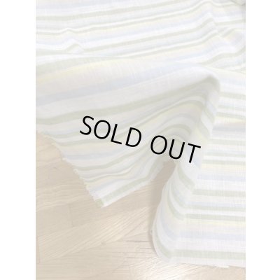 画像7: 生地：綿100％マルチボーダー柄プリント（グリーン系）