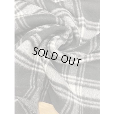 画像6: 生地：チェック無地ウール100％Wフェイス（黒／グレー）