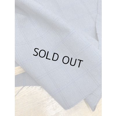 画像4: 生地：チェック織りウールポリエステル（濃グレー／グレー）