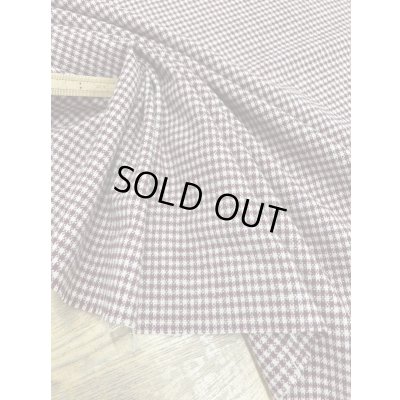 画像5: 生地：チェック柄ウールストレッチ（エンジ／ベージュ）