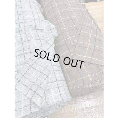 画像8: 生地：チェック柄ウールポリナイロン（薄緑／黒／白）