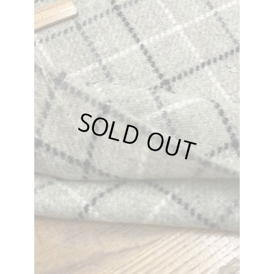 画像4: 生地：チェック柄ウールポリナイロン（薄緑／黒／白）