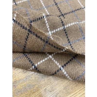 画像4: 生地：チェック柄ウールポリナイロン（茶／黒／白）