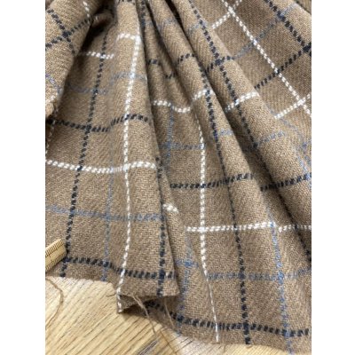 画像5: 生地：チェック柄ウールポリナイロン（茶／黒／白）