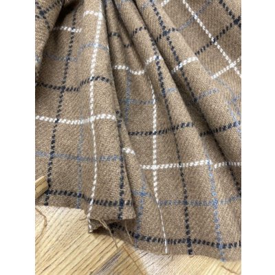 画像6: 生地：チェック柄ウールポリナイロン（茶／黒／白）