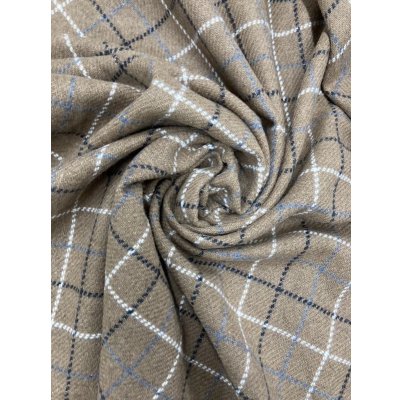 画像7: 生地：チェック柄ウールポリナイロン（茶／黒／白）