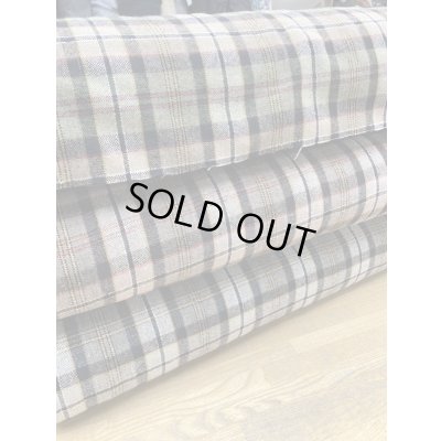 画像7: 生地：タータンチェック柄ウールポリ（ベージュ／緑黒赤）