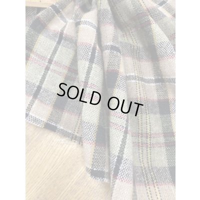 画像5: 生地：タータンチェック柄ウールポリ（ベージュ／緑黒赤）