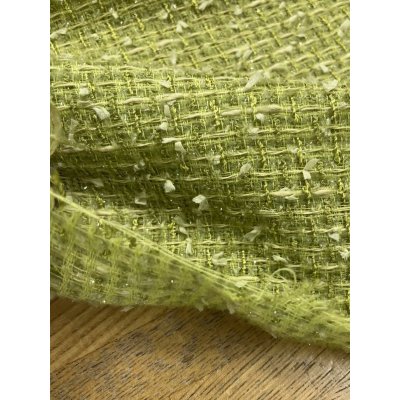 画像4: 生地：ラメ入りファンシーヤーンツイードウールポリ（緑）