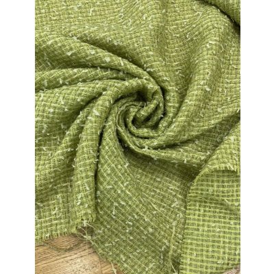 画像6: 生地：ラメ入りファンシーヤーンツイードウールポリ（緑）