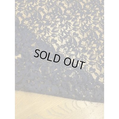 画像3: 生地：ポリ100％刺繍ケミカルレース生地（紺）