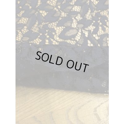 画像4: 生地：ポリ100％刺繍ケミカルレース生地（紺）