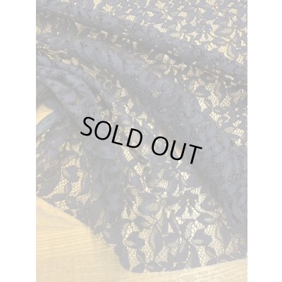 画像5: 生地：ポリ100％刺繍ケミカルレース生地（紺）