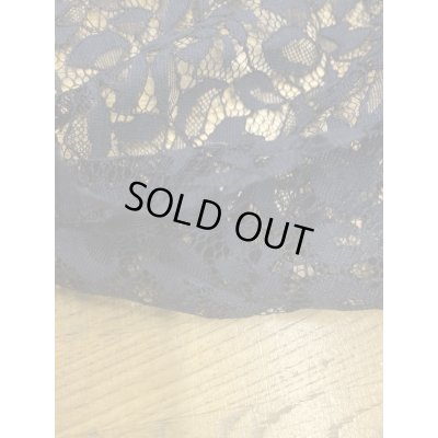 画像7: 生地：ポリ100％刺繍ケミカルレース生地（紺）